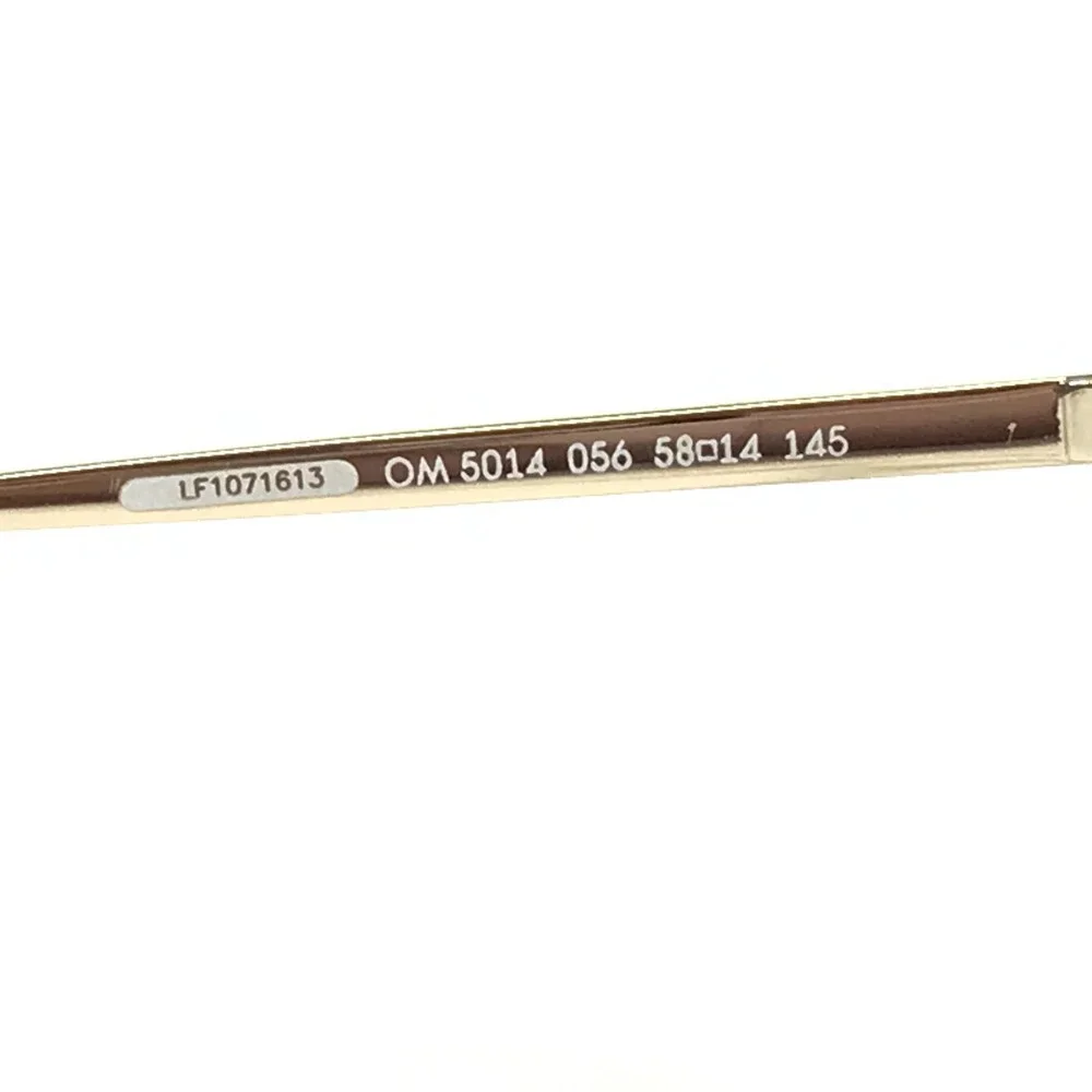 Omega Eyeglasses Frames OM 5014 056 Brown Tortoise Gold Rectangular 58-14-145